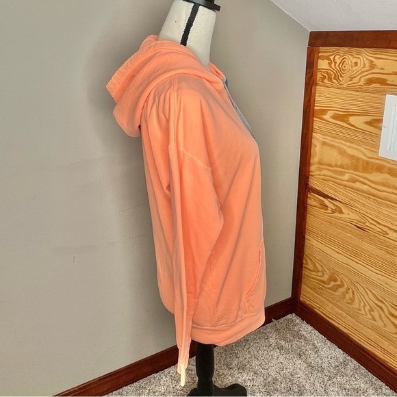 Nike Orange Grey Full Zip Athletic Workout Hoodie Jacket Extra Small - Picture 2 of 11